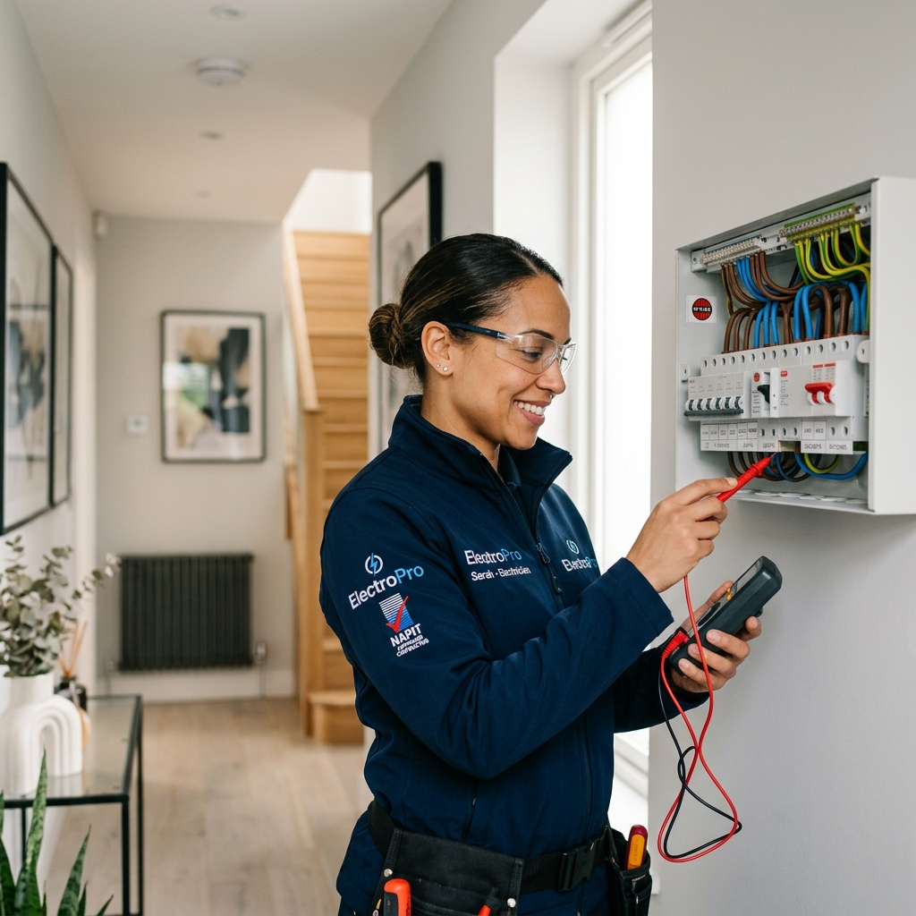 Certified UK electrician ready to help with your electrical needs